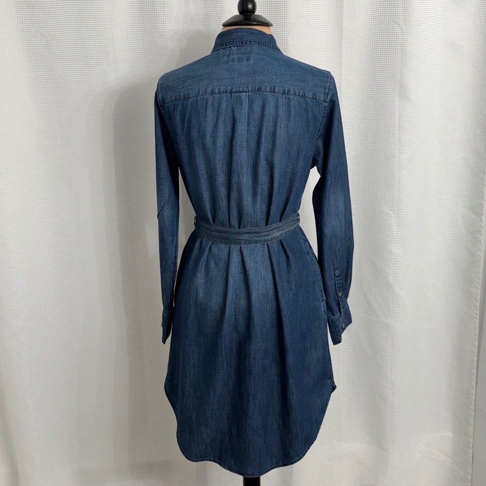 Merona Long Sleeve Button-Down Front Classic Denim Shirt Dress - Picture 10 of 10